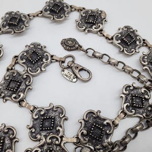 VTG Style the Limited Ornate Silver Tone Chain Link Belt  display picture 3