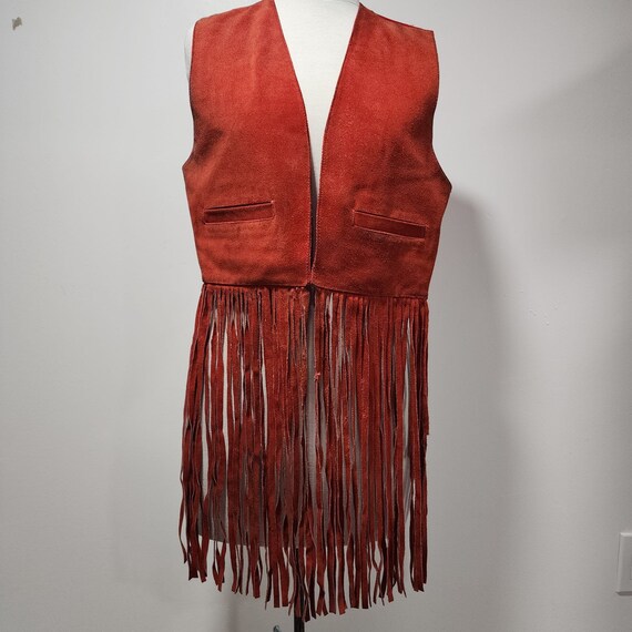 Leather fringe vest top - Gem