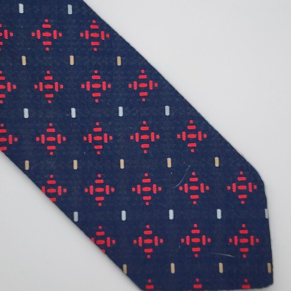 Haulinetrigere Necktie Geometric Red White Blue 3… - image 1