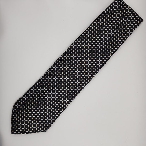 Tie Rack Necktie Tie Geometric Black and White Si… - image 3