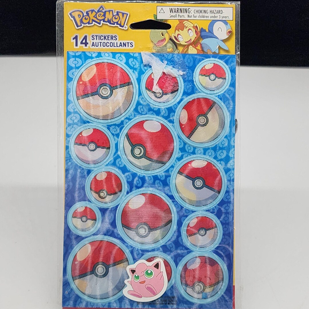 レンチキュラー仕様のポケモンステッカー14枚セット（プリンと