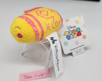 Tasse à thé en peluche jaune et rose Disney Tsum Tsum