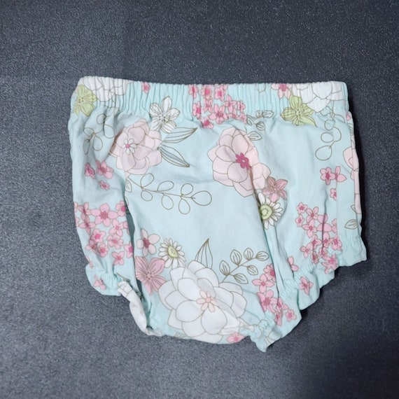 First Moments Layette Diaper Cover Blue With Pink… - image 2