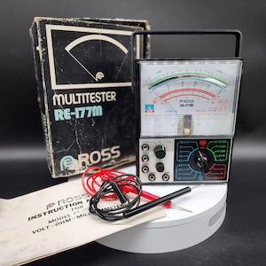 Vintage Ross RE-177M Multitester Volt-Ohm-Milliammeter Instruction Manual & Box