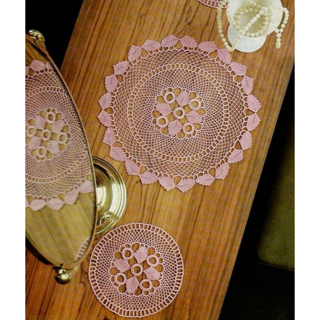 Vintage Crochet Doily Pattern Cheval Set UK Coats Mercer #960-40 - Etsy