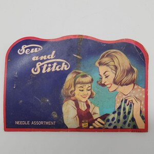 Vintage 1950s Sew And Stitch Needles Assortment Nickel Plated Rust Proof