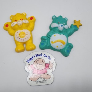 Care Bears & Ziggy Fridge Magnets Set Of 3 Vintage 1982 1995