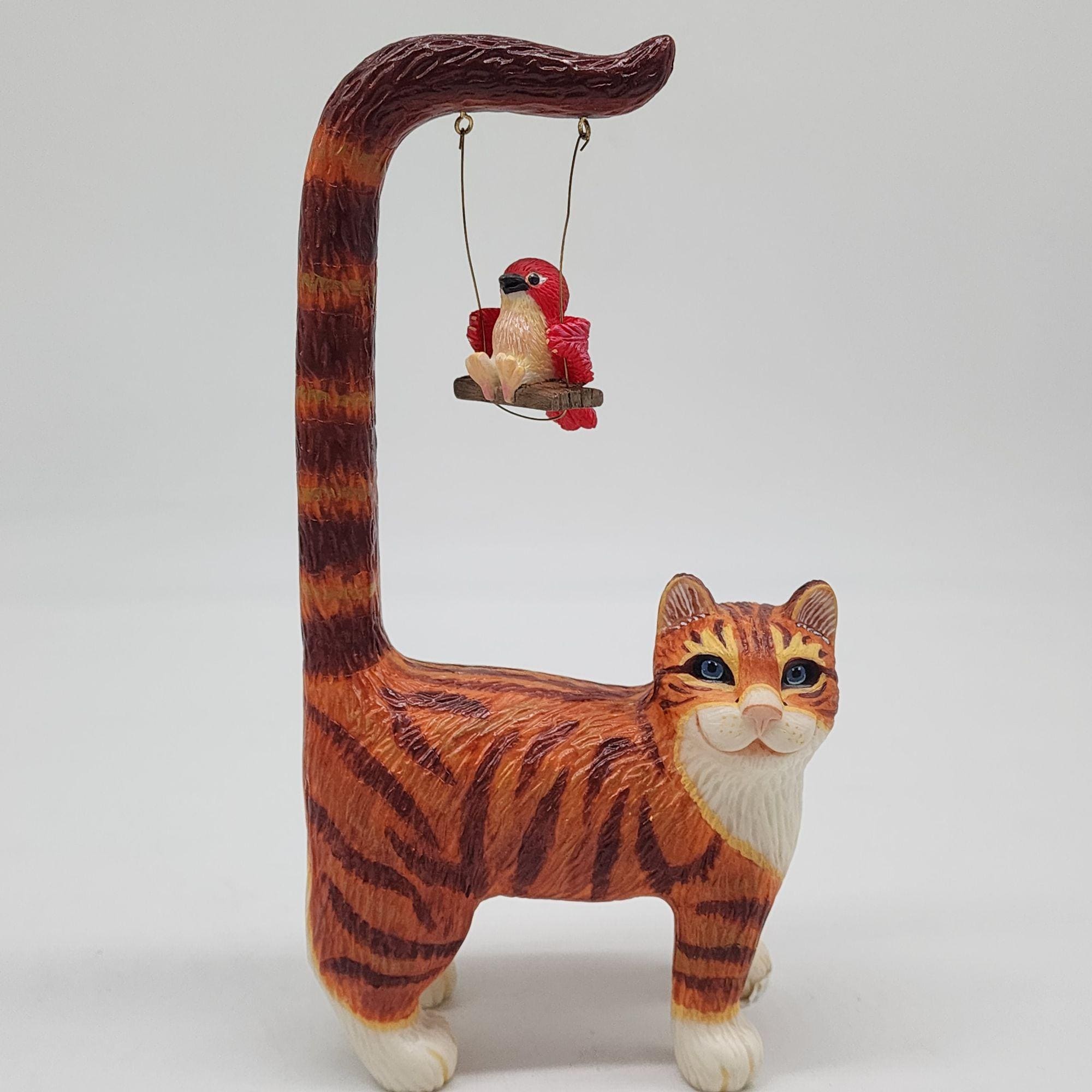 Tyber Katz Limited Edition Cat With Bird Swing Figurine #90 of