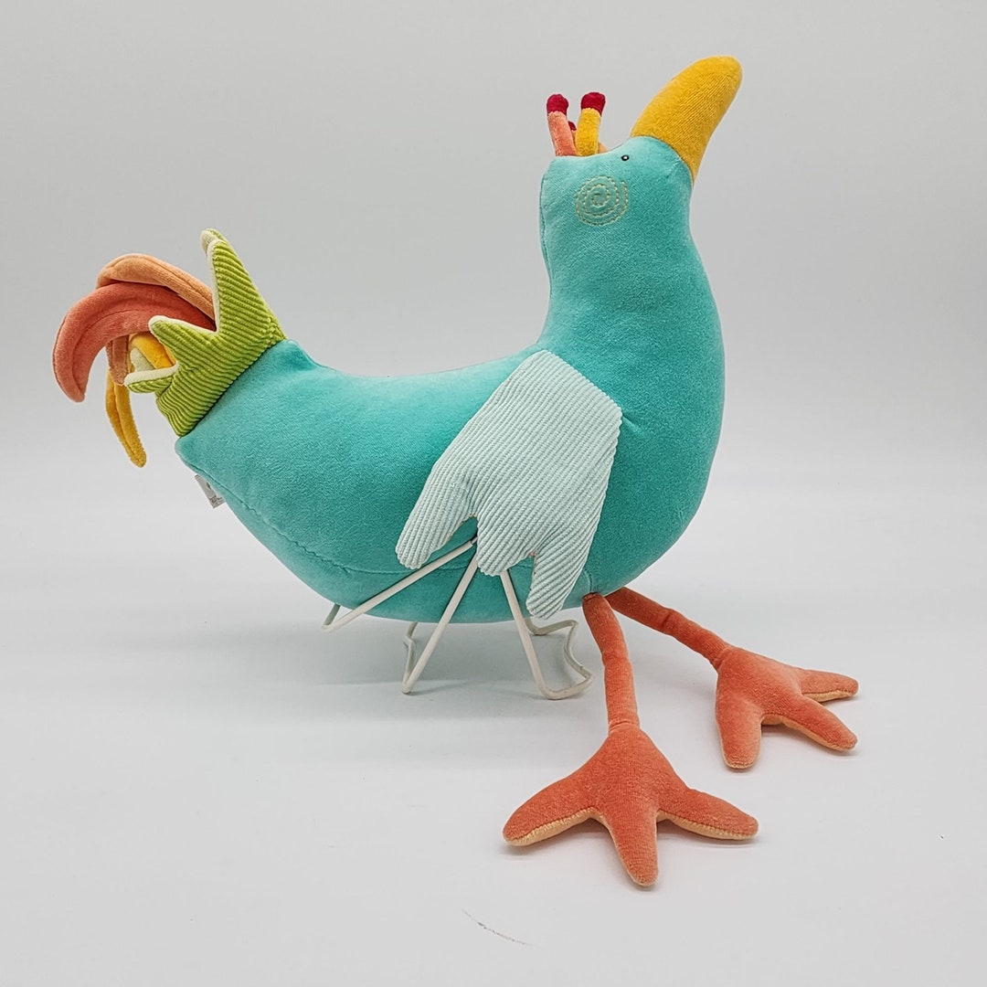 Moulin Roty French Plush Balthazar Et Valentine Bird Blue Etsy