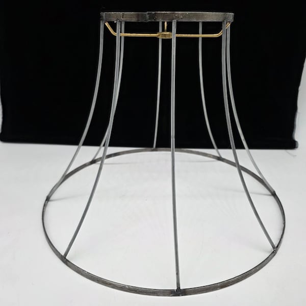Round Bell Shaped Lamp Shade Frame 10.5" High