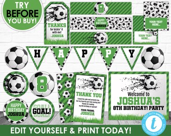 Soccer Party Decor Etsy
