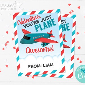 Bearbeitbare Flugzeug Valentinstag Karte Personalisierte Flugzeug Valentinstag Karte Kinder Kind Luftfahrt Printable Corjl V0021 (nur Pdf / Jpg-Datei)