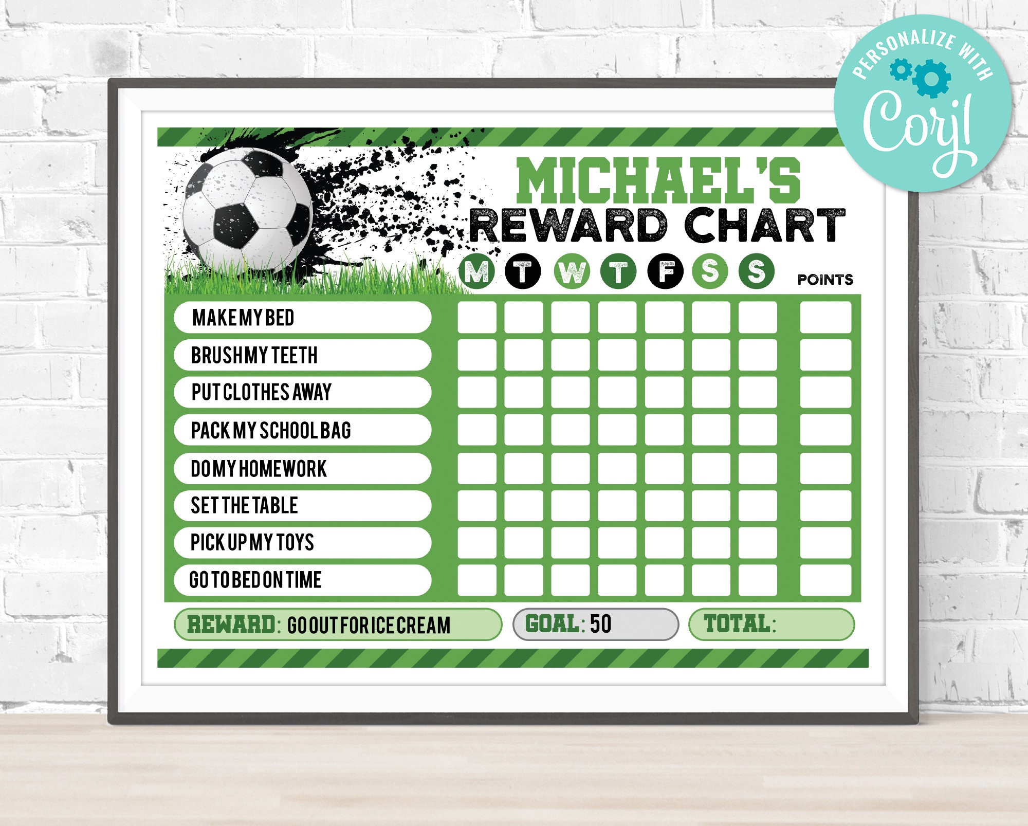 Free Printable Football Reward Chart Printable Templates