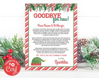 Personalized Elf Letter Goodbye Letter From Elf Christmas Good Bye Elf ...