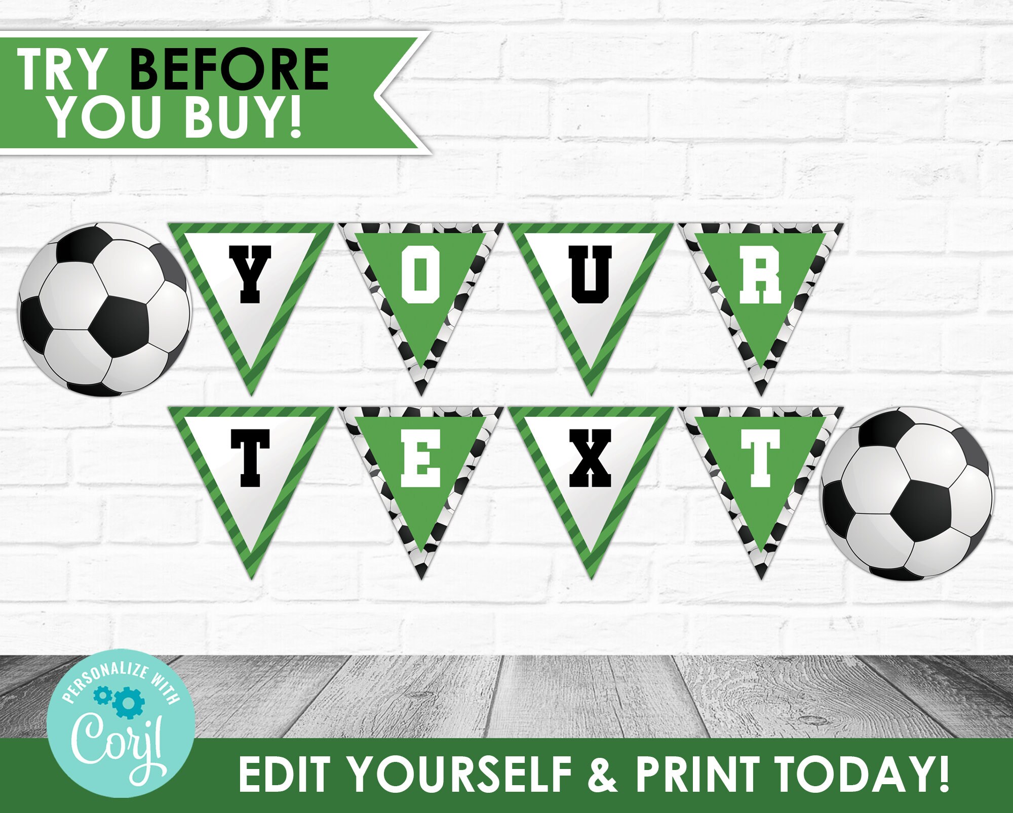 Soccer Birthday Banner Soccer Banner Soccer Birthday Soccer | Etsy