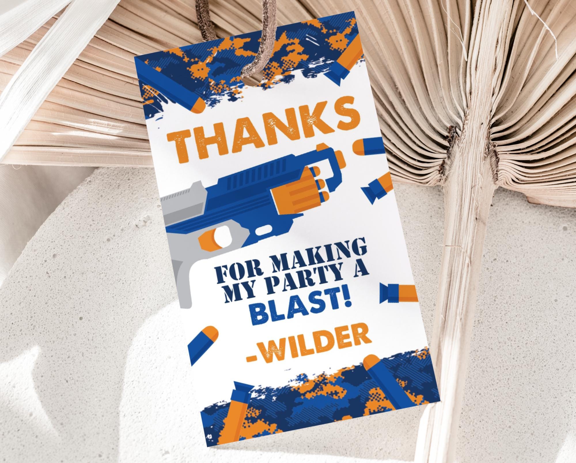 Nerf Thank You Tags - Etsy for Free Printable Nerf Thank You Tags