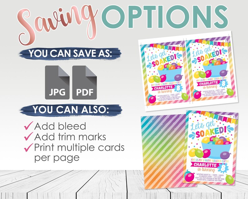 Editable Water Balloon Invitation Water Balloon Fight Party Etsy