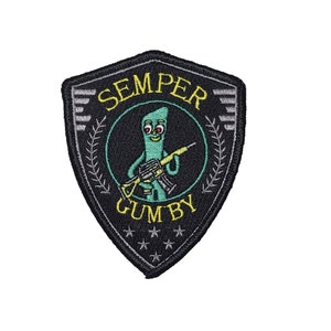 Semper Gumby - Embroidered Morale Patch with Hook and Loop Backing