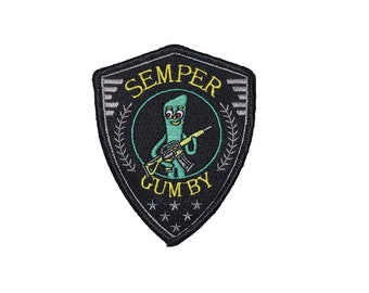 Semper Gumby - Patch moral brodé avec bande auto-agrippante