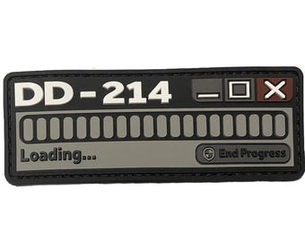 DD 214 Progress Bar - PVC Morale Patch - Available in 3 Colors