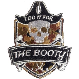 Pirate "For the Booty" Embroidered Morale Patch