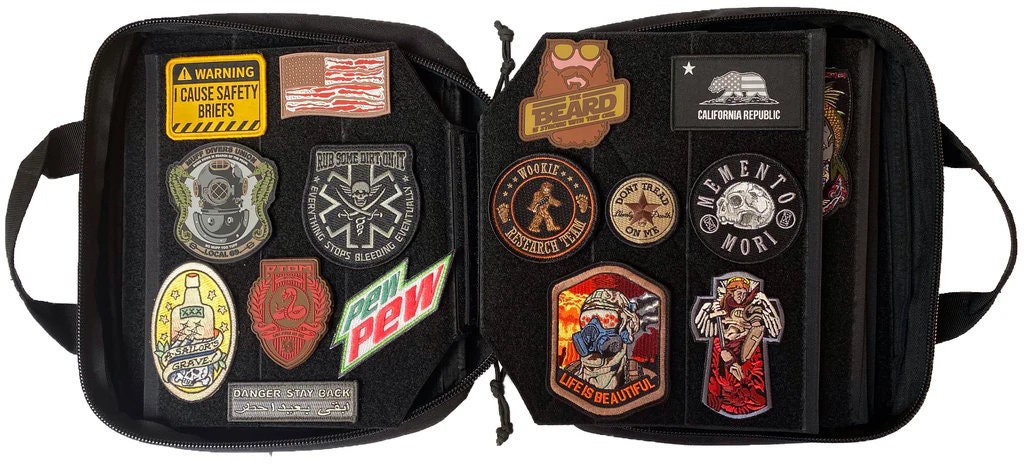 Morale Patch Storage Book With Removable Hook & Loop Pages - Etsy