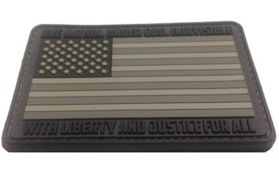 PVC Morale Patch with hook and loop backing American Flag One Nation Under God