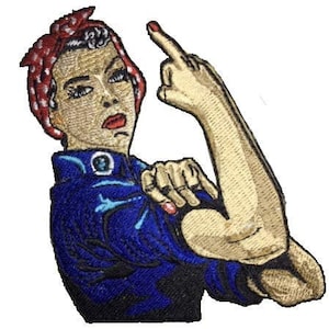 Crude Rosie the Riveter - Embroidered Morale Patch