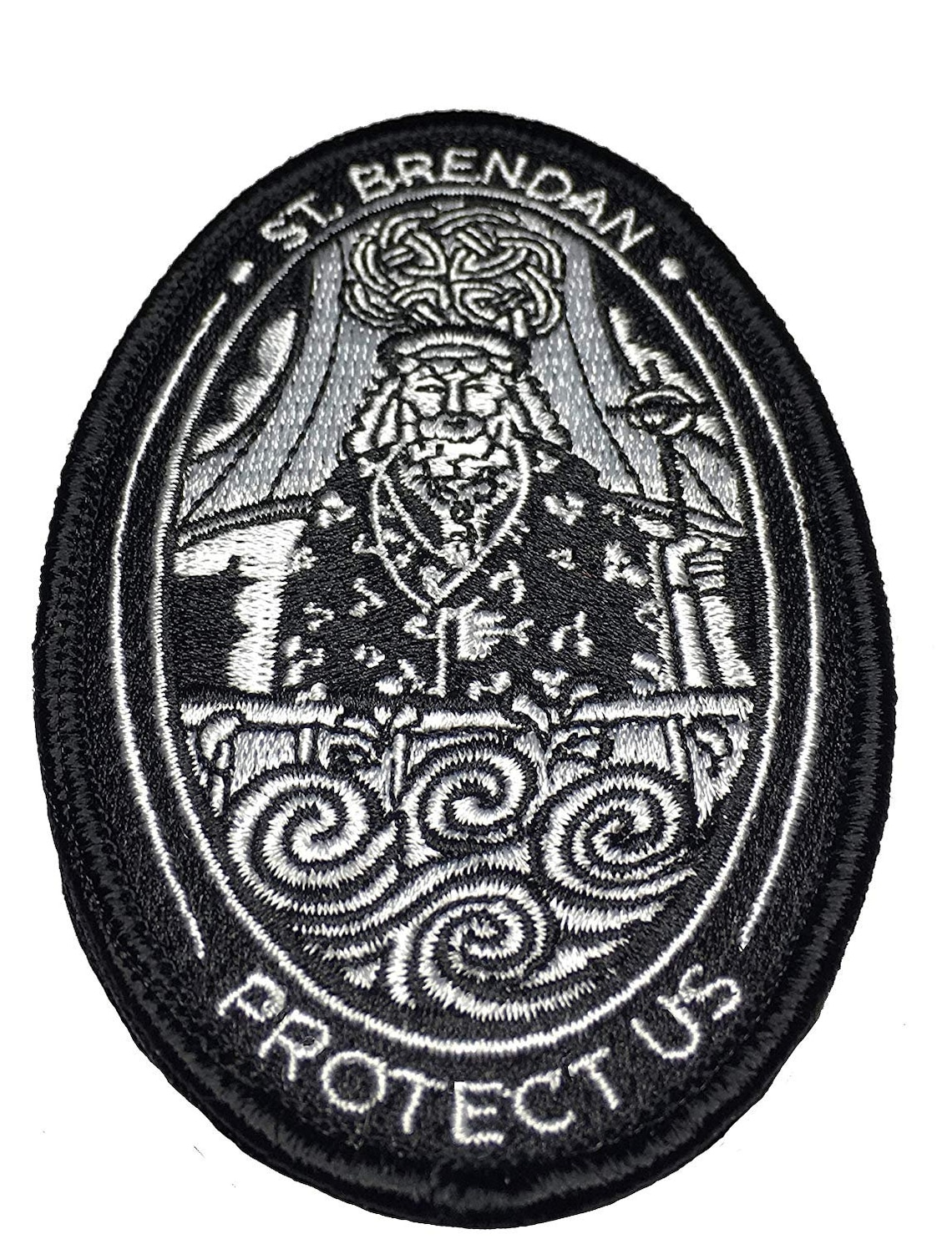 St. Brendan Protect Us patron Saint of Sailors Embroidered Etsy