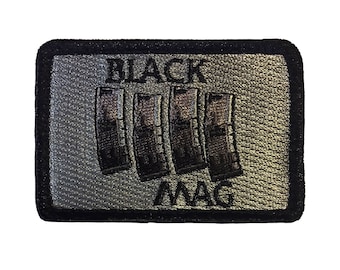 Black Mag - Patch moral brodé avec bande auto-agrippante
