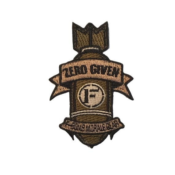 Zero Given F-bomb Embroidered Morale Patch With Hook and