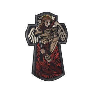 St. Michael the Archangel - Embroidered Morale Patch with Hook and Loop Backing