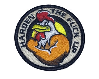 Harden The F#ck Up - Patch moral brodé avec bande auto-agrippante