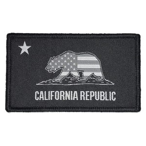 Patriotic California Republic Flag - Tactical Embroidered Morale Patch with Hook and Loop Backing