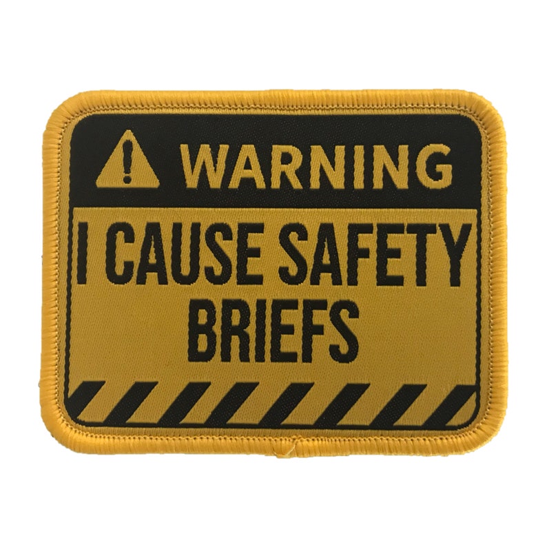 I Cause Safety Briefs - Woven Morale Patch with Hook Backing 