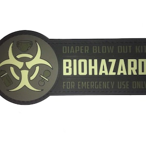 Biohazard - Windeltasche Aufnäher mit Klettverschluss auf der Rückseite