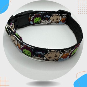 Adjustable Dog Collar, Guardians of the Galaxy, Display Tags, Quick Release Buckle