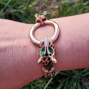 Double Headed Jaguar Head Bracelet