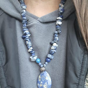 Handmade Sodalite Beaded Necklace