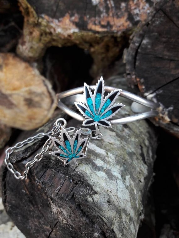 One Most Intricate Vintage Inlay Sterling Silver Turquoise Bracelet Ring Slave One Most Intricate Vintage Inlay Sterling Silver Turquoise Bracelet Ring Slave