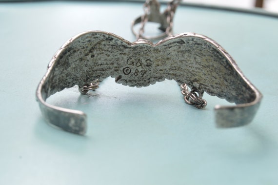 Vintage G&S Silver Eagle Slave Bracelet and Ring - Size 8 - Etsy 