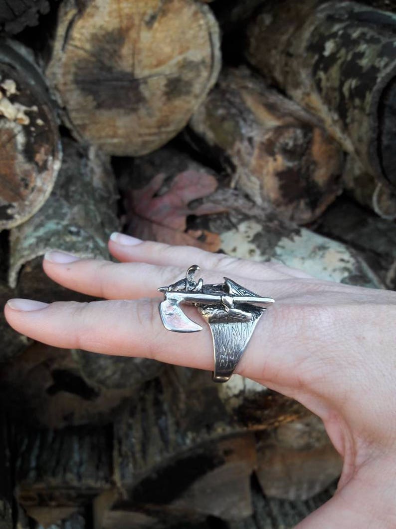 Size 12.5 Vintage 1985 Gothic Executioner Viking G/&S Biker Ring
