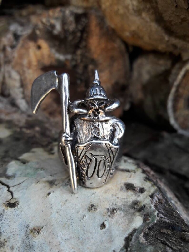 Size 12.5 Vintage 1985 Gothic Executioner Viking G/&S Biker Ring