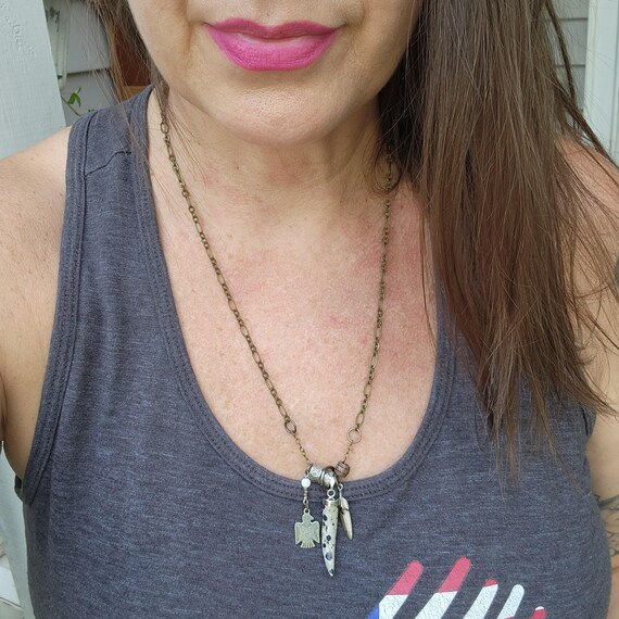 Handmade Dalmation Jasper, Thunderbird, Feather C… - image 9