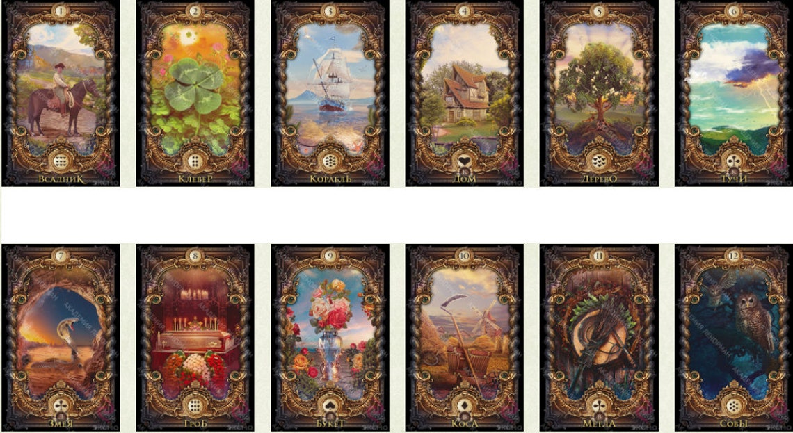 Lenormand Magic Mirror Oracle Tarot card Tarot deck Etsy