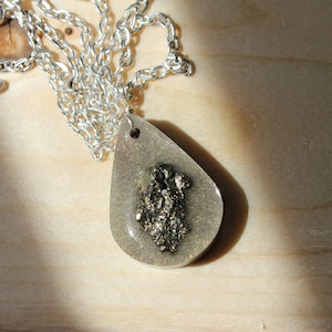 Exposed Pyrite Orgonite Necklace