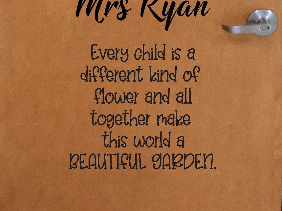 Every Child is a Different Kind of Flower Vinyl Decal Quote Etsy