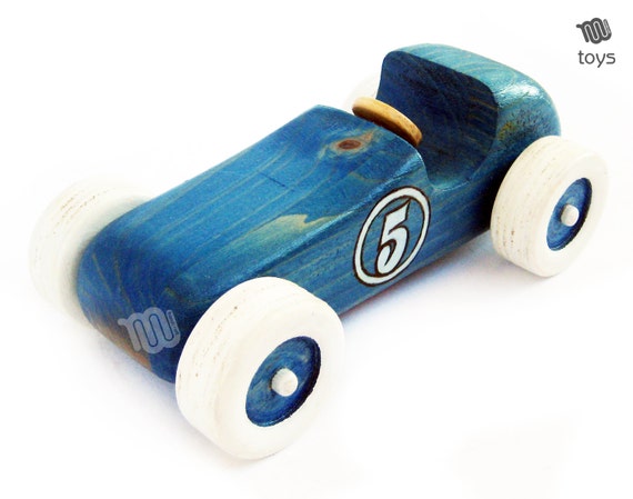 blue racing car toy