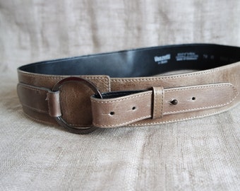 Sam Brown Wide Waist Hips Leather Double Strap Buckle - Etsy  display picture 1