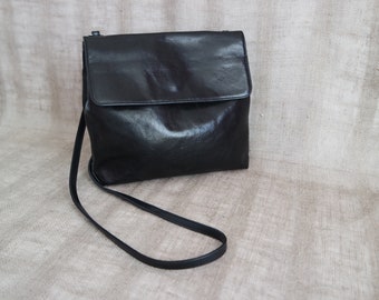 Vintage Stylish Women's Black Leather Bag Shoulder Bag Leather Purse